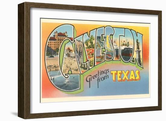 Greetings from Galveston, Texas-null-Framed Art Print