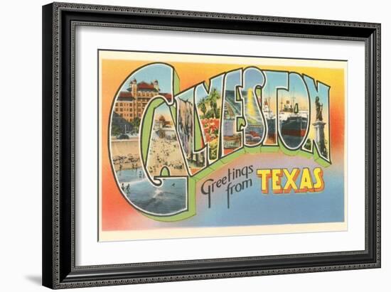 Greetings from Galveston, Texas-null-Framed Art Print