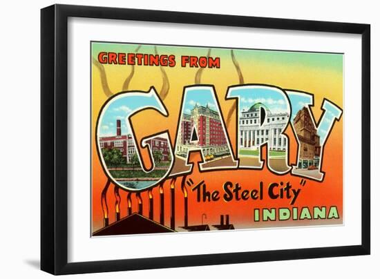 Greetings from Gary, Indiana-null-Framed Art Print