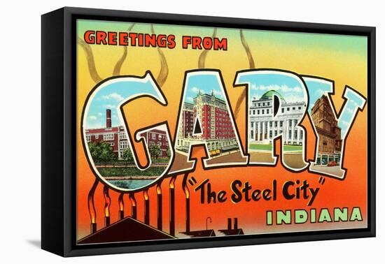 Greetings from Gary, Indiana-null-Framed Stretched Canvas