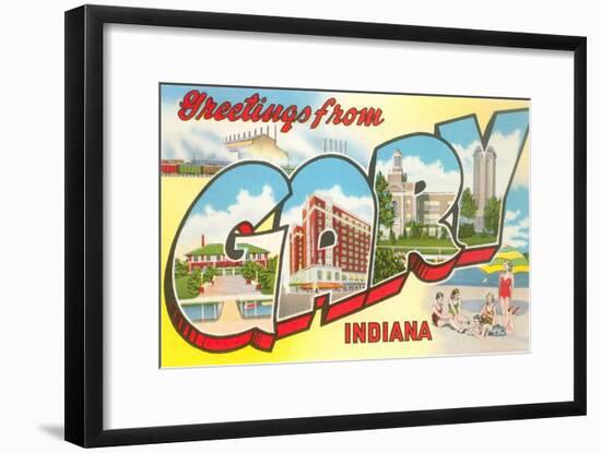 Greetings from Gary, Indiana-null-Framed Art Print