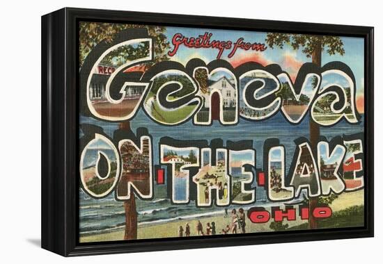 Greetings from Geneva on the Lake, Ohio-null-Framed Stretched Canvas