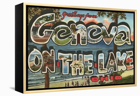 Greetings from Geneva on the Lake, Ohio-null-Framed Stretched Canvas