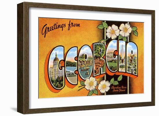 Greetings from Georgia-null-Framed Art Print