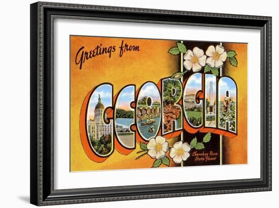 Greetings from Georgia-null-Framed Art Print