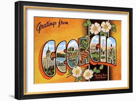 Greetings from Georgia-null-Framed Art Print