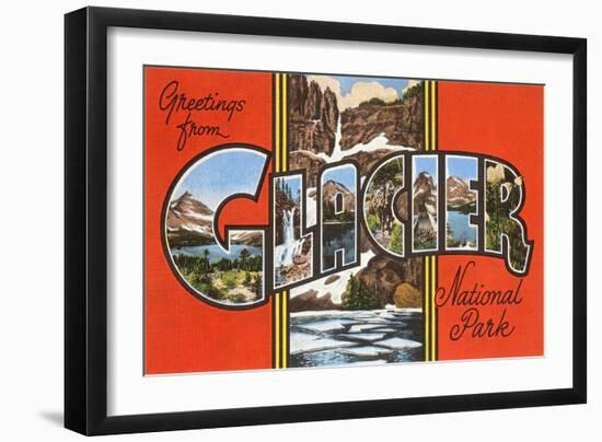 Greetings from Glacier National Park-null-Framed Giclee Print