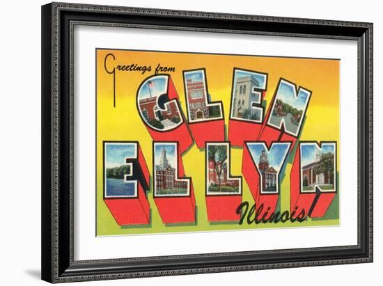 Greetings from Glen Ellyn, Illinois-null-Framed Art Print