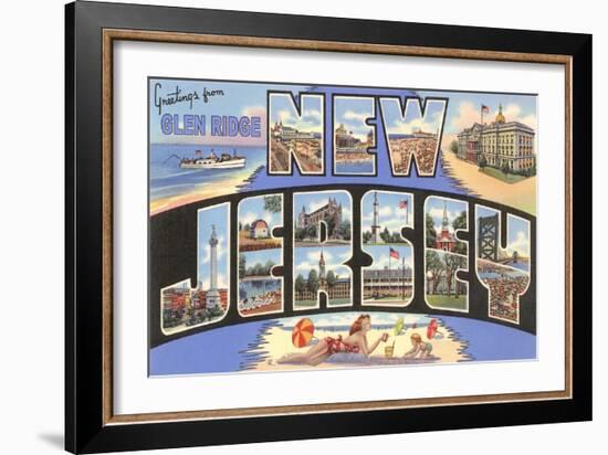 Greetings from Glen Ridge, New Jersey-null-Framed Art Print