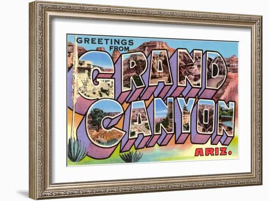 Greetings from Grand Canyon, Arizona-null-Framed Art Print