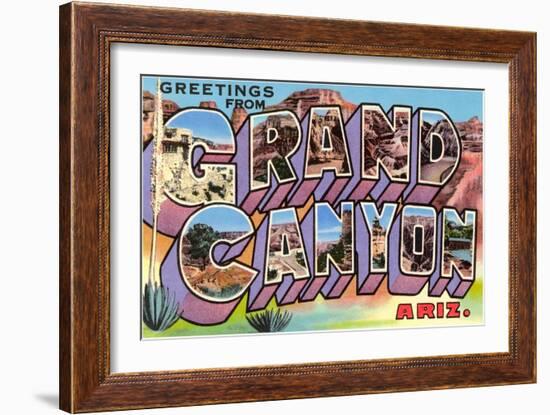 Greetings from Grand Canyon, Arizona-null-Framed Art Print