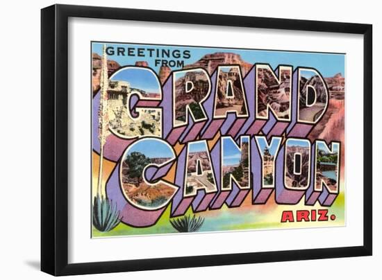 Greetings from Grand Canyon, Arizona-null-Framed Art Print