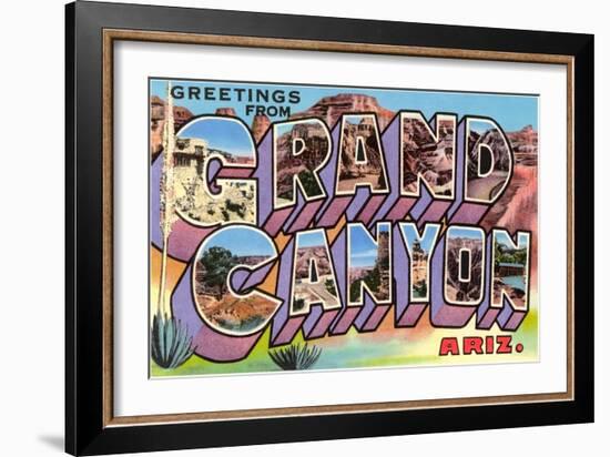 Greetings from Grand Canyon, Arizona-null-Framed Art Print