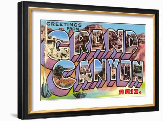 Greetings from Grand Canyon, Arizona-null-Framed Art Print