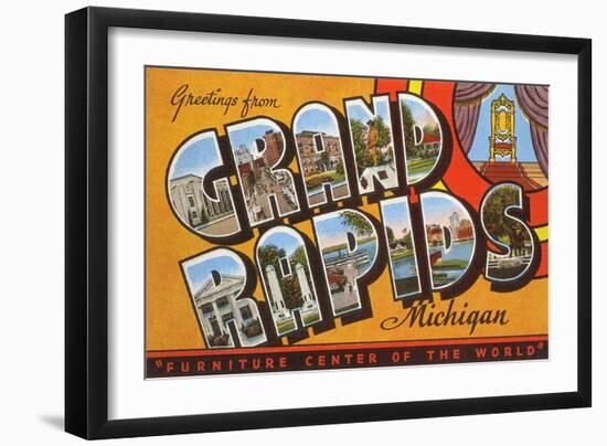 Greetings from Grand Rapids, Michigan, Furniture Center of the World-null-Framed Giclee Print