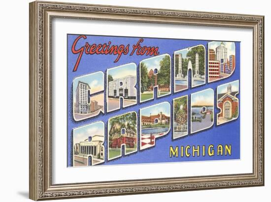 Greetings from Grand Rapids, Michigan-null-Framed Art Print