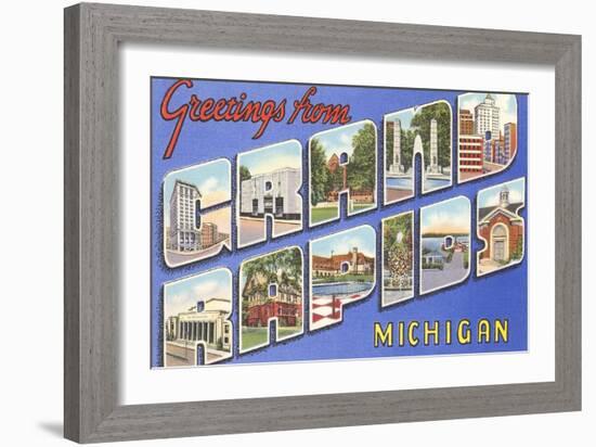 Greetings from Grand Rapids, Michigan-null-Framed Art Print