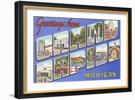 Greetings from Grand Rapids, Michigan-null-Framed Art Print