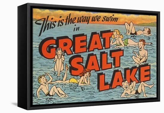 Greetings from Great Salt Lake, Utah-null-Framed Stretched Canvas