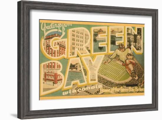 Greetings from Green Bay, Wisconsin-null-Framed Art Print