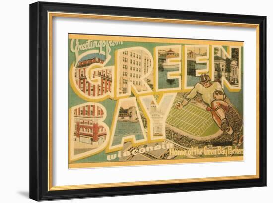 Greetings from Green Bay, Wisconsin-null-Framed Art Print