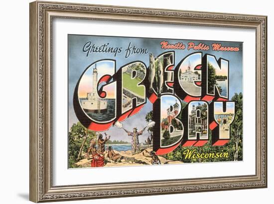 Greetings from Green Bay, Wisconsin-null-Framed Art Print