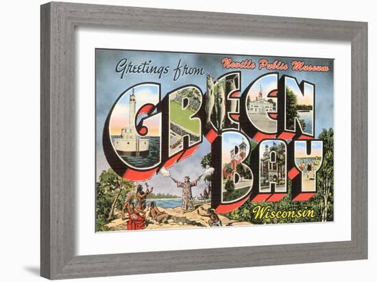 Greetings from Green Bay, Wisconsin-null-Framed Art Print