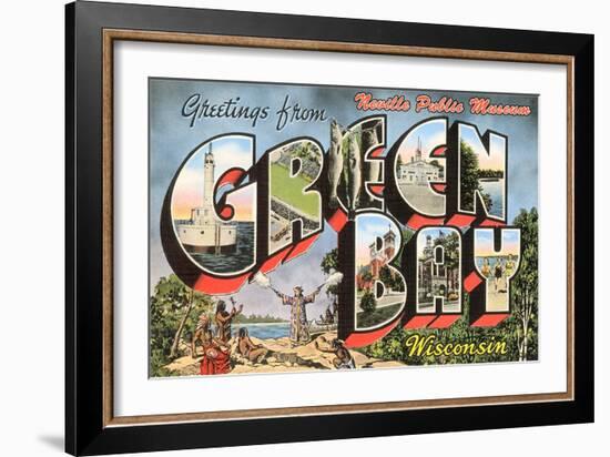 Greetings from Green Bay, Wisconsin-null-Framed Art Print