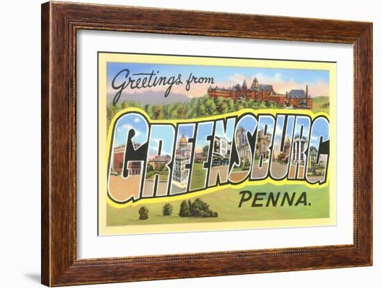 Greetings from Greensburg, Pennsylvania-null-Framed Art Print