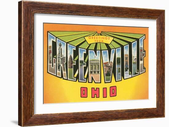 Greetings from Greenville, Ohio-null-Framed Art Print