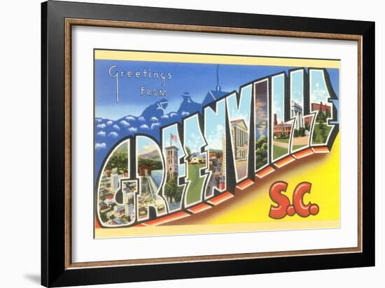 Greetings from Greenville, South Carolina-null-Framed Art Print