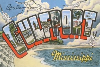 'Greetings from Gulfport, Mississippi' Art Print | Art.com