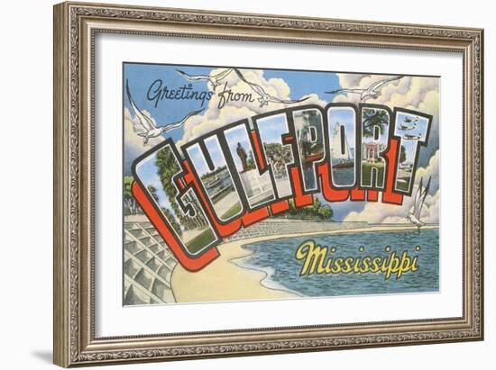 Greetings from Gulfport, Mississippi-null-Framed Art Print