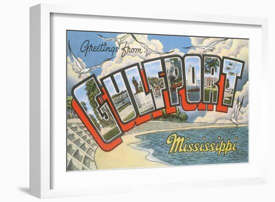 Greetings from Gulfport, Mississippi-null-Framed Art Print