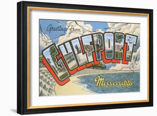 Greetings from Gulfport, Mississippi-null-Framed Art Print