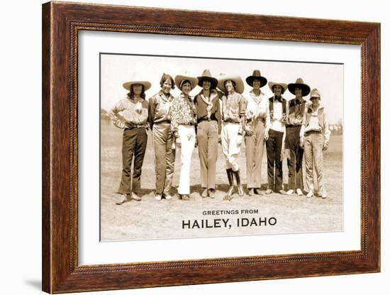 Greetings from Hailey-null-Framed Art Print