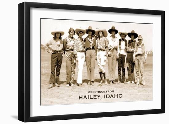 Greetings from Hailey-null-Framed Art Print