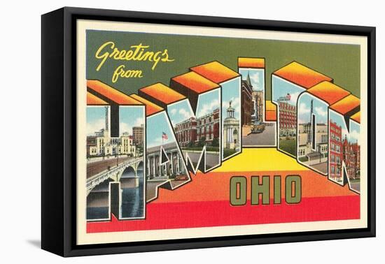Greetings from Hamilton, Ohio-null-Framed Stretched Canvas