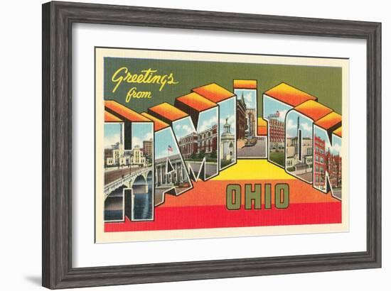 Greetings from Hamilton, Ohio-null-Framed Art Print