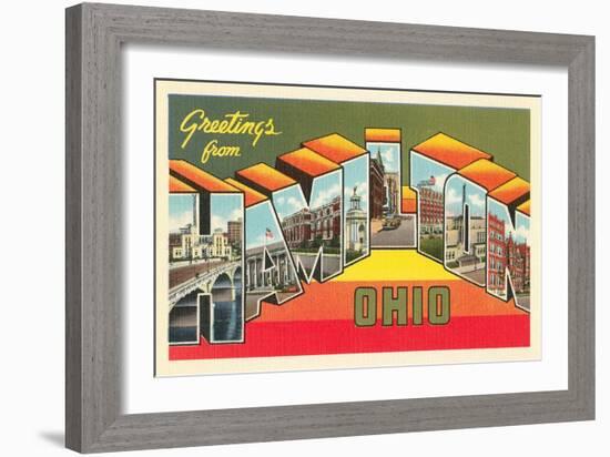 Greetings from Hamilton, Ohio-null-Framed Art Print