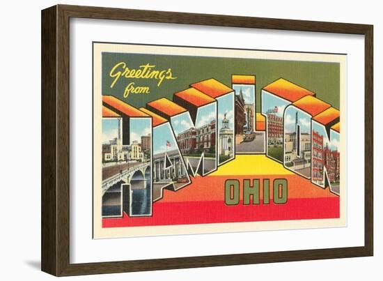 Greetings from Hamilton, Ohio-null-Framed Art Print