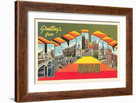 Greetings from Hamilton, Ohio-null-Framed Art Print