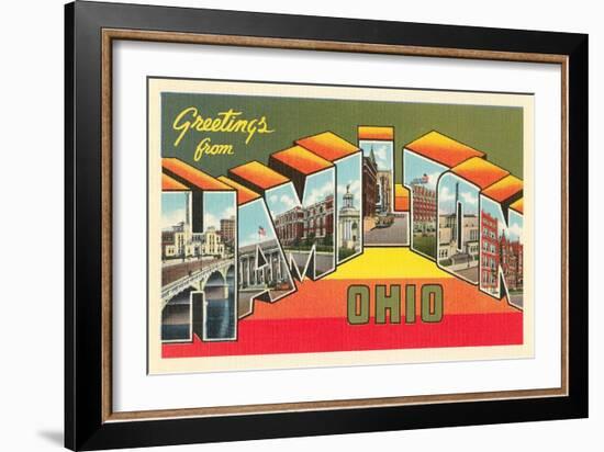 Greetings from Hamilton, Ohio-null-Framed Art Print