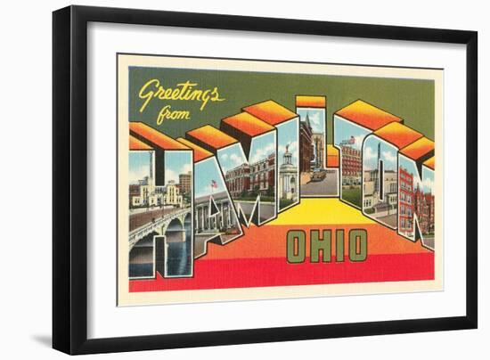 Greetings from Hamilton, Ohio-null-Framed Art Print