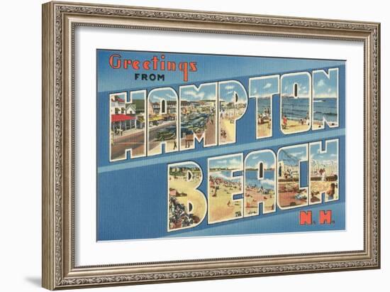 Greetings from Hampton Beach, New Hampsshire-null-Framed Art Print