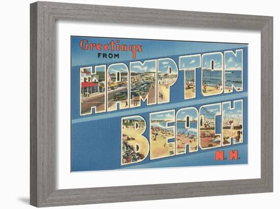 Greetings from Hampton Beach, New Hampsshire-null-Framed Art Print