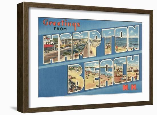 Greetings from Hampton Beach, New Hampsshire-null-Framed Art Print