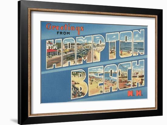 Greetings from Hampton Beach, New Hampsshire-null-Framed Art Print