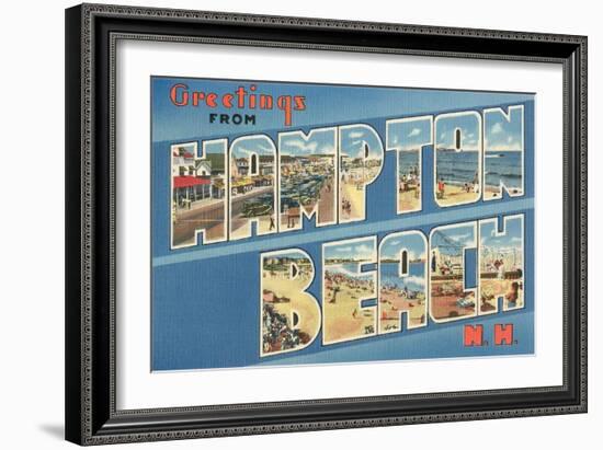 Greetings from Hampton Beach, New Hampsshire-null-Framed Art Print