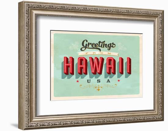 Greetings From Hawaii-null-Framed Art Print